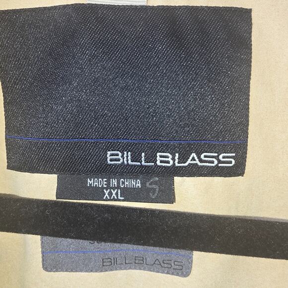 VINTAGE BILL BLASS Men's Beige Faux Sued Jacket Bomber Full Zip SIZE XXL - Picture 11 of 12